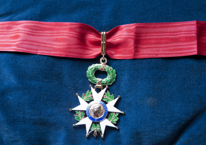 Medalla del Grado de Comendador de la Orden Francesa de la Legión de Honor