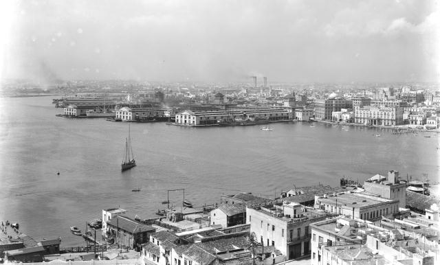 Los espigones vistos desde Casa Blanca, 1946