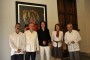 Milló junto a las personalidades que lo acompañaron durante la inauguración de la muestra / Foto Néstor Martí