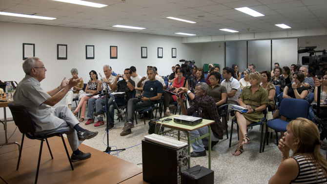 Conferencia de Eusebio Leal en el Diplomado / Foto Alexis Rodríguez