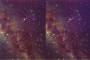 La constelación Escorpión  en fotos que permiten apreciar la tercera dimensión si se enfoca cada foto con un ojo.