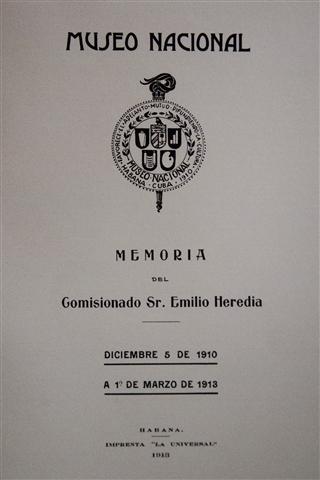 Libro “Museo Nacional. Memoria del Comisionado Sr. Emilio Heredia”