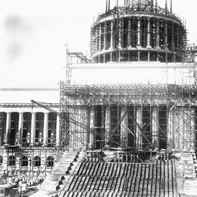 Foto de archivo de la construcción del Capitolio