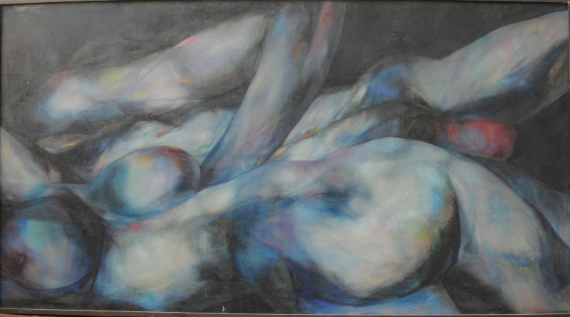Muerte y vida,  1972 Óleo sobre tela 130,5 x 240 cm
