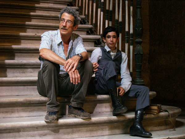 Fernando Pérez en la filmación de “José Martí, el ojo del canario”