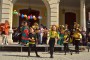 La compañía de teatro infantil La Colmenita, durante el Día Ecológico