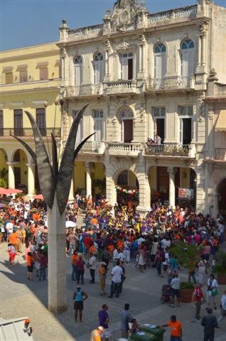 Vista de la Plaza Vieja en el Día Ecológico