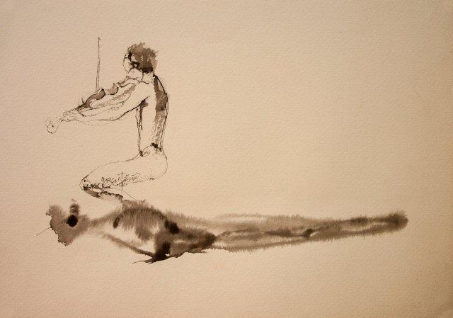 Ernesto García Peña 'Mi sostenido  2014 tinta 25.6 x 34