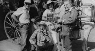 Gabriel García Márquez en el rodaje de Cartas del parque