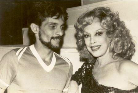  Pie de Foto: Rosita Fornés y Alfonso Menéndez el día del debut de este último el 24 de octubre de 1984. Teatro Mella.