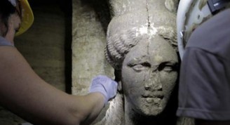 Estas excavaciones arqueológicas en la región griega de Macedonia están suscitando gran expectativa. AFP