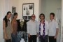 Eduardo Veitía, Francis Núñez y bailarines del BEC en la sala Noverre del Museo de la Danza, durante la exposición de fotos, carteles y programas del BEC, cuando la compañía creada en 1987 cumplía sus 25 años, (Foto: Ailen Maleta)