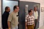 René González, Fernando González y Alexis Leyva Machado, Kcho, en la inauguración de la “Celda de castigo por la libertad”