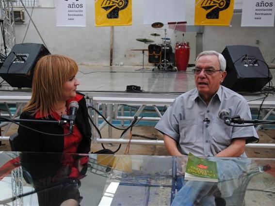 Magda Resik con Eusebio Leal