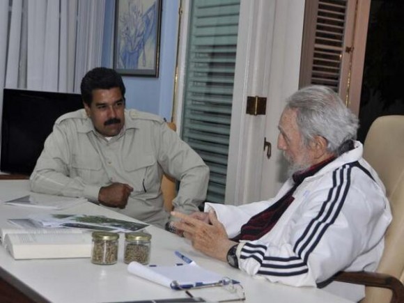 Fidel y Maduro. Encuentro en La Habana el 27 de julio de 2013. Foto: Estudios Revolución