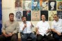 os Héroes de la República de Cuba,de izquierda a derecha, Ramón Labañino, Fernando González, Gerardo Hernández y Antonio Guerrero, durante la realización del espacio Catalejo, organizado por la Delegación Ramal de la Prensa Escrita, en la sede de la Unión de Periodistas de Cuba (UPEC), en La Habana, el 14 de marzo de 2015.AIN FOTO/Abel PADRÓN PADILLA