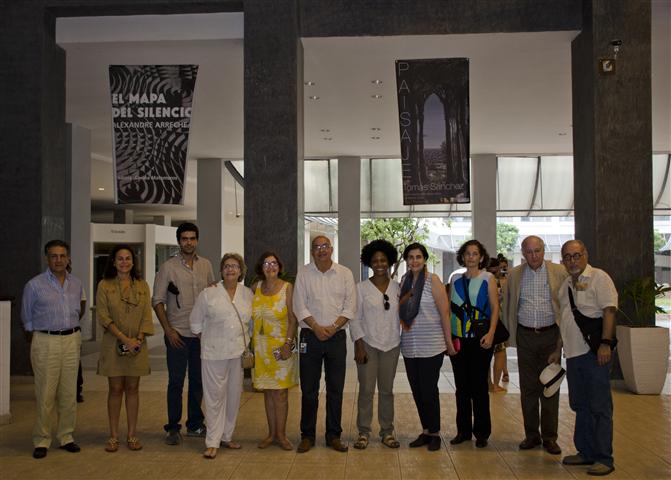 La delegación en el Museo Nacional de Bellas Artes