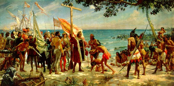 Primer-homenaje-del-Nuevo-Mundo-a-Colón-José-Garnelo-y-Alda-1892