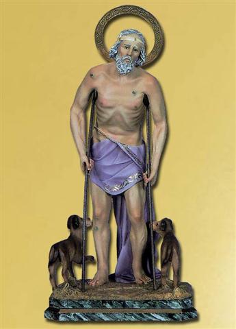 San Lázaro, que es Babalú Ayé. Lo más interesante es que en el santuario nacional de San Lázaro están las dos representaciones: el San Lázaro obispo y el Lázaro de las muletas y los perros 