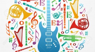 11859970-Multicolored-music-instruments-silhouette-in-circle-shape--Stock-Vector