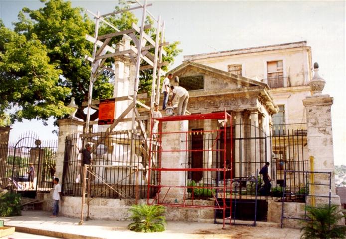 El Templete, en obras de restauración
