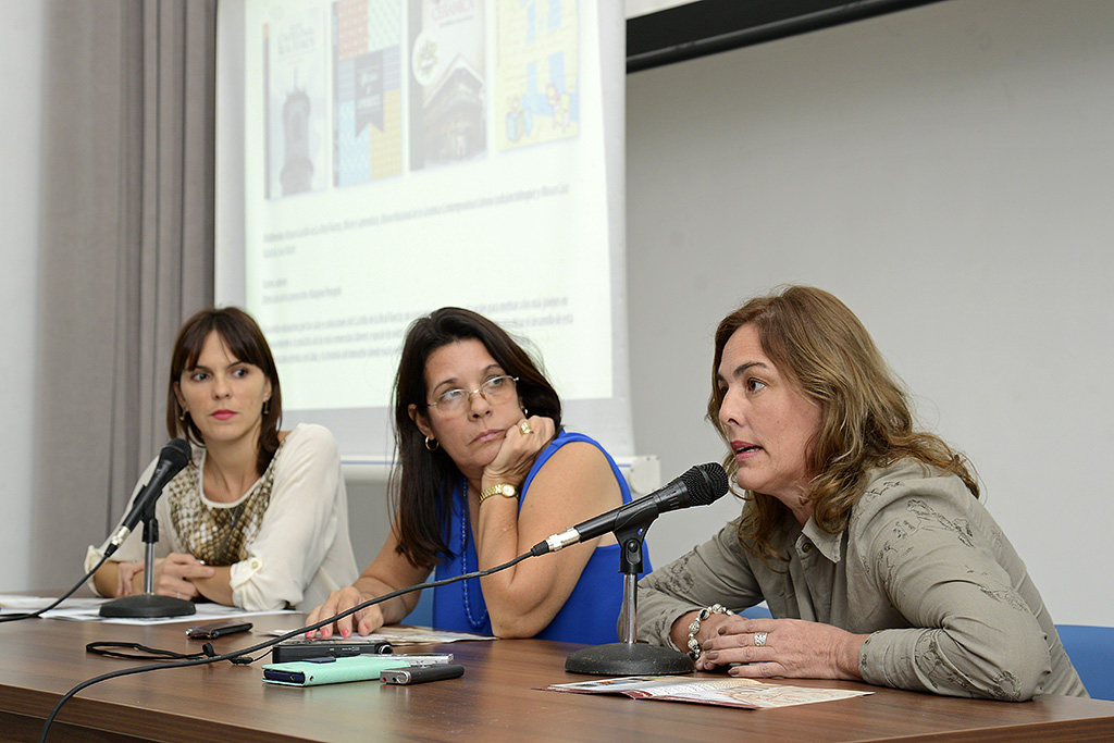 Mylena Suárez, directora de Boloña, Vitalina Alfonso, Jefa de redacción y Marjorie Peregrín, responsable del proyecto de multimedias del sello editorial