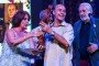 Guido López-Gavilán del Rosario (C), director  de orquesta  y compositor, recibe el Gran Premio Cubadisco 2015, en el Salón “Arcos de Cristal” del Cabaret Tropicana, en La Habana, el 18 de mayo de 2016.
ACN FOTO/Marcelino VAZQUEZ HERNANDEZ/rrcc