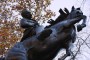 La última gran estatua ecuestre concebida por Hyatt a sus 82 años (18.5 pies), se dedicó como un regalo del pueblo de Cuba al pueblo de los Estados Unidos. Comparte una plazuela del área sur del Parque Central con los monumentos consagrados a Simón Bolívar y José de San Martín en el inicio de la Avenida de las Américas. Foto: Magda Resik