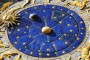 Close up shot of astrological clock in Piazza San Marco, Venice