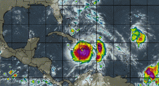Huracán Matthew (Satélite), Foto tomada del Instituto de Meteorología de la República de Cuba, martes 4 de octubre