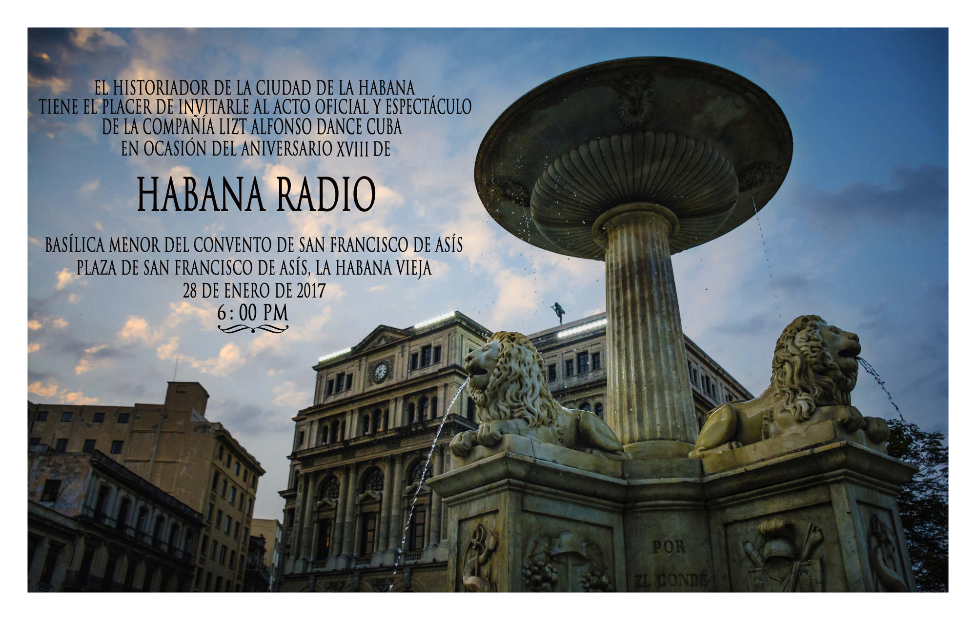 Invitación XVIII Aniversario de Habana Radio