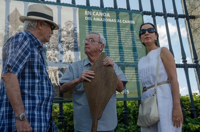 Ángel Graña, Eusebio Leal y Liliana Jiménez