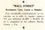 Anuncio del café Wall Street en 1944
