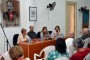 De izquierda a derecha, Aixa Hevia, vicepresidenta primera de la Unión de Periodistas de Cuba (UPEC), Hugo Rius, presidente del jurado, Bárbara Doval y Rosa Miriam Elizalde, vicepresidentas de la UPEC, durante la conferencia de prensa donde se dieron a conocer los Premios Nacionales de Periodismo José Martí Por la Obra de la Vida y los Premios Nacionales de Periodismo Juan Gualberto Gómez Por la Obra del Año, en la sede de la UPEC, en La Habana, el 23 de febrero de 2018.   ACN FOTO/Marcelino VÁZQUEZ HERNÁNDEZ/ogm