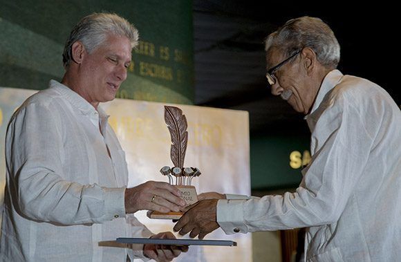 Manuel Guerrero, Premio Jose Marti. Foto: Ismael Francisco/ Cubadebate