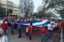 El pueblo de Bayamo, capital de la provincia de Granma, listo para el primer paso del desfile obrero, en la avenida Felino Figueredo hasta la Plaza de la Patria. Unidas en la marcha, todas las generaciones de cubanos. Foto: Dilbert Reyes Rodríguez