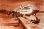 De la serie¨La Habana elegante¨ Crucero 4. Acuarela sobre Papel Arches. 56 x 76 cm. 2017