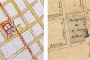 Planos de la ciudad de Juan Síscara, 1691 y de La Habana con sus parroquias, 1825, donde se observa la parcela retranqueada