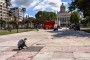 Parque. Trabajos para emplazamiento de la estatua