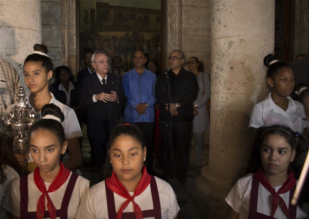 Tradicional acto que cada año realiza la Oficina del Historiador de la Ciudad para saludar un nuevo aniversario de La Habana. Foto: Alexis Rodríguez