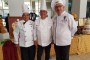 Eddy Fernández Monte, Presidente de la Federación de Asociaciones Culinarias de Cuba, junto a Ramiro Macías González, Presidente de la Asociación Culinaria de Varadero, y Adolfo Espinosa, Chef Ejecutivo e impulsor de los cursos de cocina artística en Matanzas