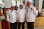 Eddy Fernández Monte, Presidente de la Federación de Asociaciones Culinarias de Cuba, junto a Ramiro Macías González, Presidente de la Asociación Culinaria de Varadero, y Adolfo Espinosa, Chef Ejecutivo e impulsor de los cursos de cocina artística en Matanzas