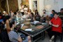 Momentos de la conferencia de prensa de la XIII Bienal de La Habana (Foto: Modesto Gutiérrez Cabo)