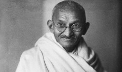 Indian statesman and activist Mohandas Karamchand Gandhi (1869 - 1948), circa 1940.  (Photo by Dinodia Photos/Getty Images)
