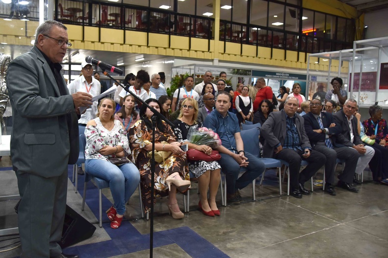 Arturo Valdés Curbeira, director general del Fondo Cubano de Bienes Culturales (FCBC), interviene en la ceremonia de inauguración de la XXIII Feria Internacional de Artesanía FIART 2019, que tiene por sede el recinto ferial Pabexpo, el 6 de diciembre de 2019. ACN FOTO/Omara GARCÍA MEDEROS/ogm