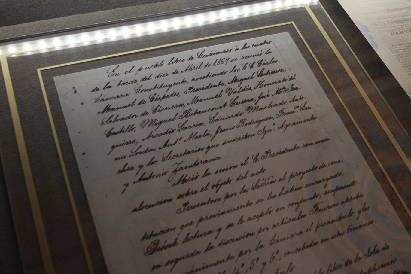 Recreación de la Constitución de Guáimaro 