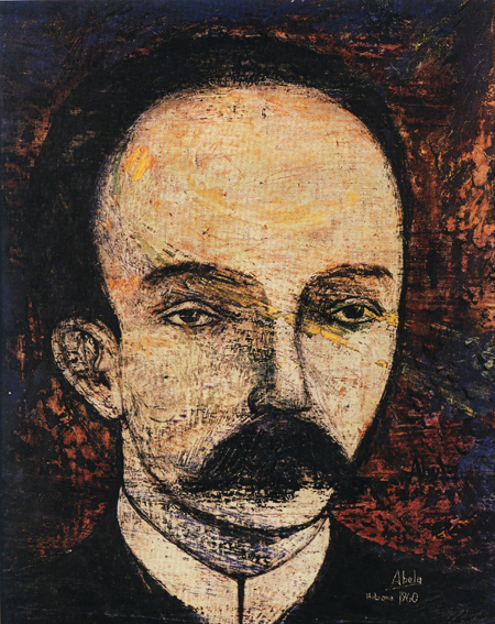 José Martí, 1960 Eduardo Abela José Martí, 1960 Óleo sobre madera 41 x 34 cm