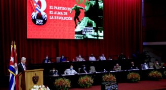 Concluye el 8vo Congreso del Partido Comunista de Cuba (PCC), efectuado en el Palacio de Convenciones, en La Habana, el 19 de abril de 2021. Foto: Ariel Ley / ACN