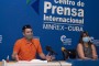 Gabriel Dávalos en Conferencia de Prensa Foto Prensa Latina