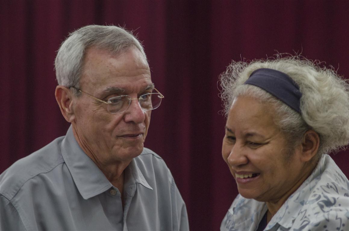 La Doctora Ana Cairo junto al Historiador de la Ciudad de La Habana, Doctor Eusebio Leal Spengler